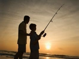 father son fishing