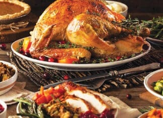 Homemade Roasted Thanksgiving Day Turkey with all the Sides