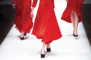 Fashion week themed photograph runway show finale