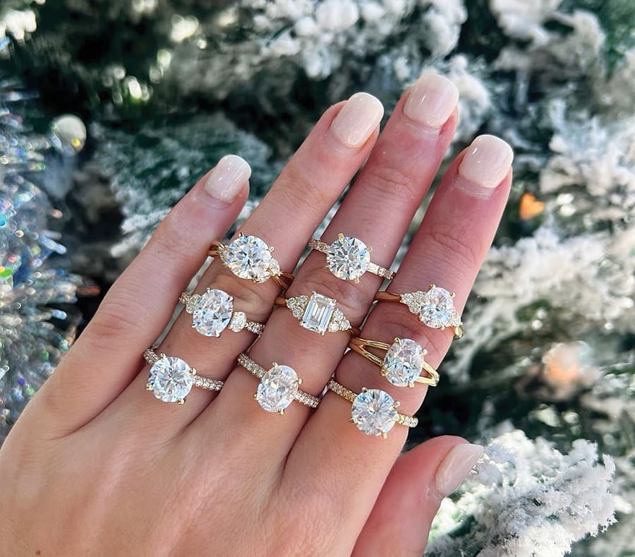 Beyond Measure Diamond Rings and Snow