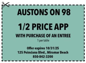 Destin Life Coupons 2025 Sept Austins on 98