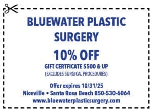 Destin Life Coupons 2025 Sept Bluewater Plastic Surgery 2