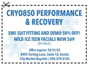 Destin Life Coupons 2025 Sept Cryo 850