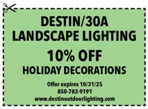 Destin Life Coupons 2025 Sept Destin 30A Landscape Lighting