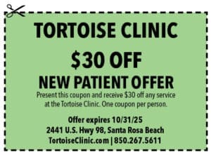 Destin Life Coupons 2025 Sept Tortoise Clinic