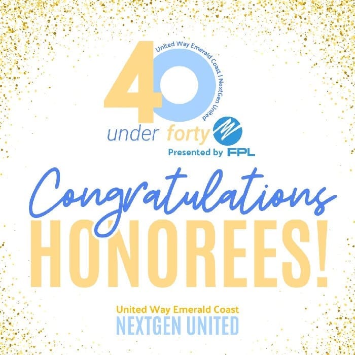 United Way 40 Under 40 graphic