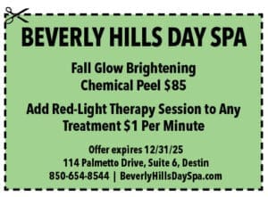 Destin Life Coupons 2025 Dec Bev Hills Day Spa