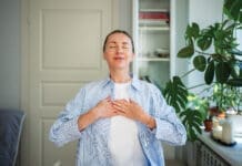 Woman Gratitude Balance iStock 2186954995