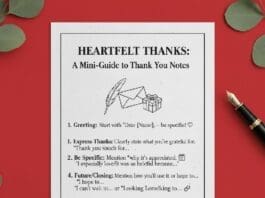 thank you note guide