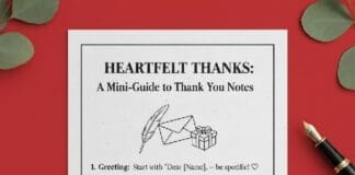thank you note guide
