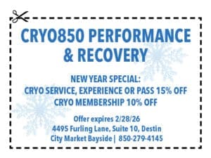 Destin Life Coupons 2026 Jan Cryo850