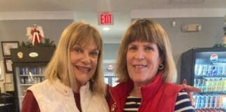 First Tee Winter Ball Donna Rayburn and Jean Wallace organizers from Shalimar Pointe Ladies Golf Associati