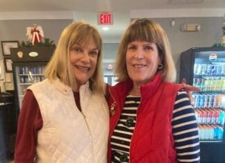 First Tee Winter Ball Donna Rayburn and Jean Wallace organizers from Shalimar Pointe Ladies Golf Associati