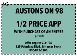 Destin Life coupons 0426 Austons on 98