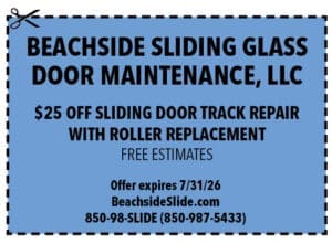 Destin Life coupons 0426 Beachside Sliding Glass