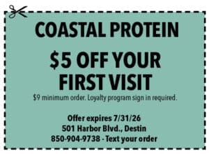 Destin Life coupons 0426 Coastal Protein