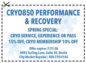 Destin Life coupons 0426 Cryo 850