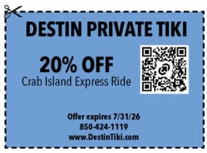 Destin Life coupons 0426 Destin Private Tiki