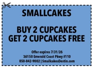 Destin Life coupons 0426 Smallcakes