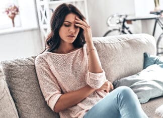 stressed woman iStock 1066985758