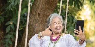 Tortoise Older lady swinging iStock 2168569975